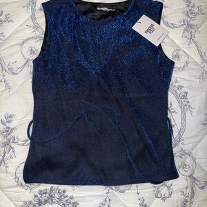 Blue Sleeveless Top Princess Polly